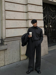 Winter Loose Fit Thickened Suit Collar Coat
