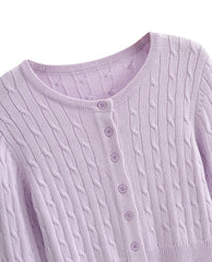 Lilac Knitted Cardigan
