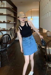 Black Cut Out Tank Top