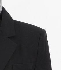 Black Crystal Chain Cropped Jacket