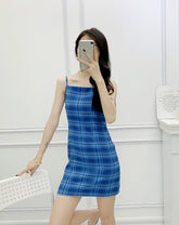 Blue Plaid Dress