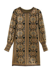 Brown Aztec Mini Dress