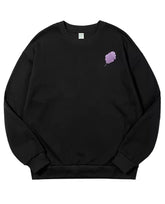 Black Cotton Candy Embroidered Sweatshirt