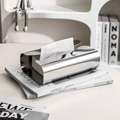 Minimalist Chrome Tissue Box