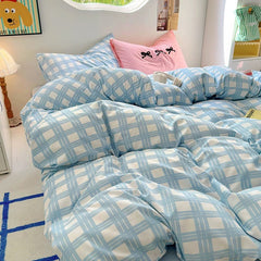Blue Plaid Bedding Set