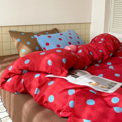 Preppy Polka Dot Duvet Cover Set
