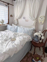 White Floral Cotton Duvet Cover Set