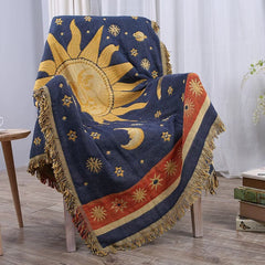 Celestial Sun & Moon Woven Blanket