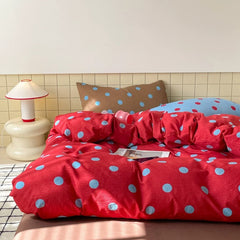 Preppy Polka Dot Duvet Cover Set