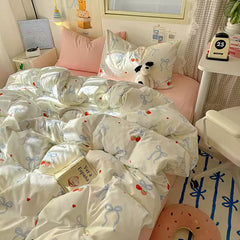 Coquette Strawberry Bow Bedding Set