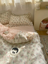 Cottagecore Floral Ruffle Duvet Cover Set