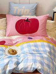 Gingham Pastel Cotton Bedding Set