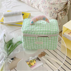 Chic Plaid Cosmetic Bag