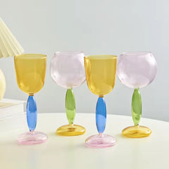 Colored Borosilicate Wine Glasses