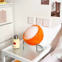 Orange Bauhaus Glass Table Lamp