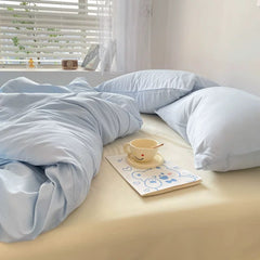 Pastel Blue & Cream Duvet Cover Set