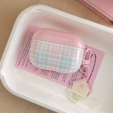 Pastel Pink Plaid AirPods Case