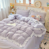 Lavender Ruffle Bedding Set
