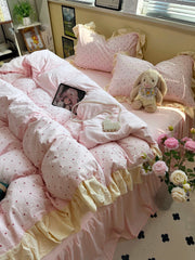 Pink Coquette Ruffle Bedding Set