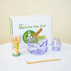 Pink & Purple Glass Matcha Set