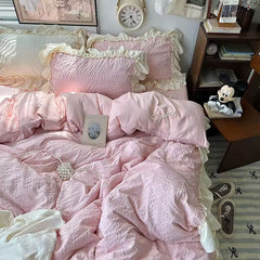 Korean Princess Ruffle Bedding Set