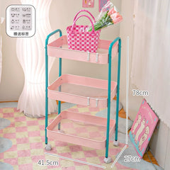 Pink 3-Layer Storage Shelf