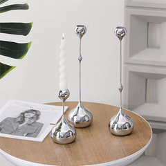 Minimalist Silver Candle Holder
