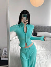Green Cozy Fit-Body Jacket