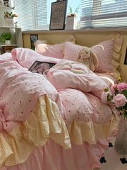 Pink Coquette Ruffle Bedding Set