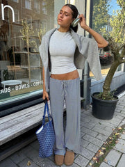 Blue Striped Pants