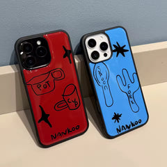 Korean Glossy Graffiti iPhone Case
