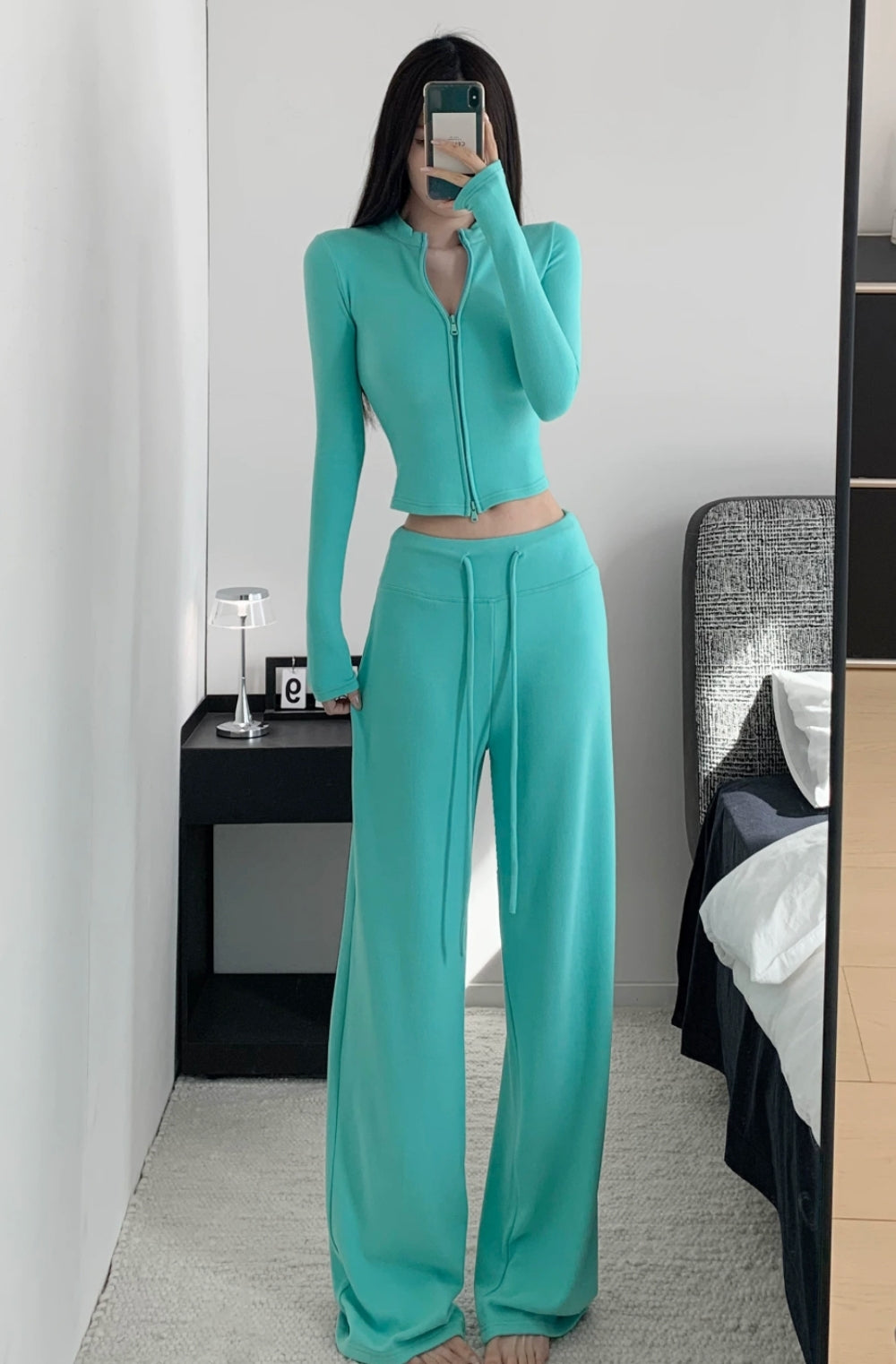 Green Cozy Fit-Body Jacket