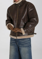 PU Leather Padded Jacket