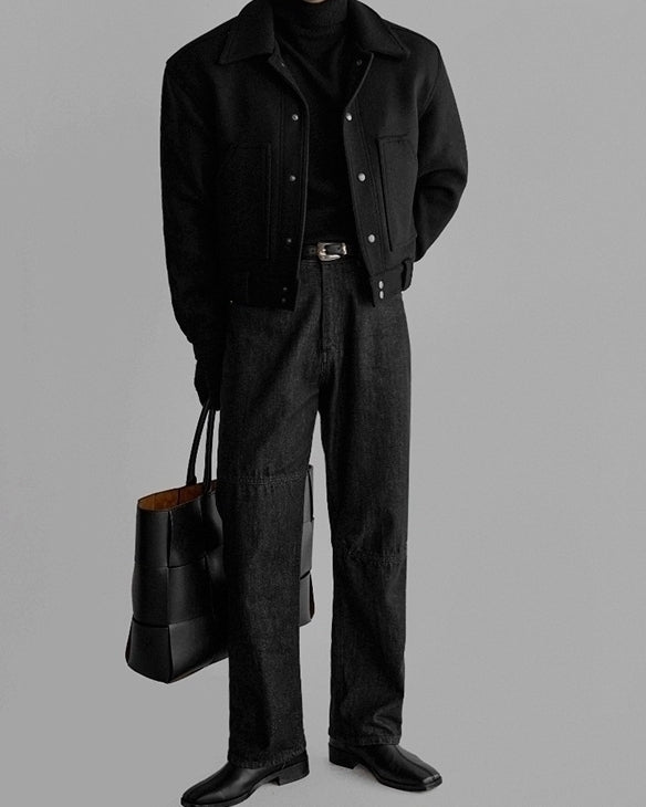 Vintage Style Short Workwear Jacket Warm Thickened