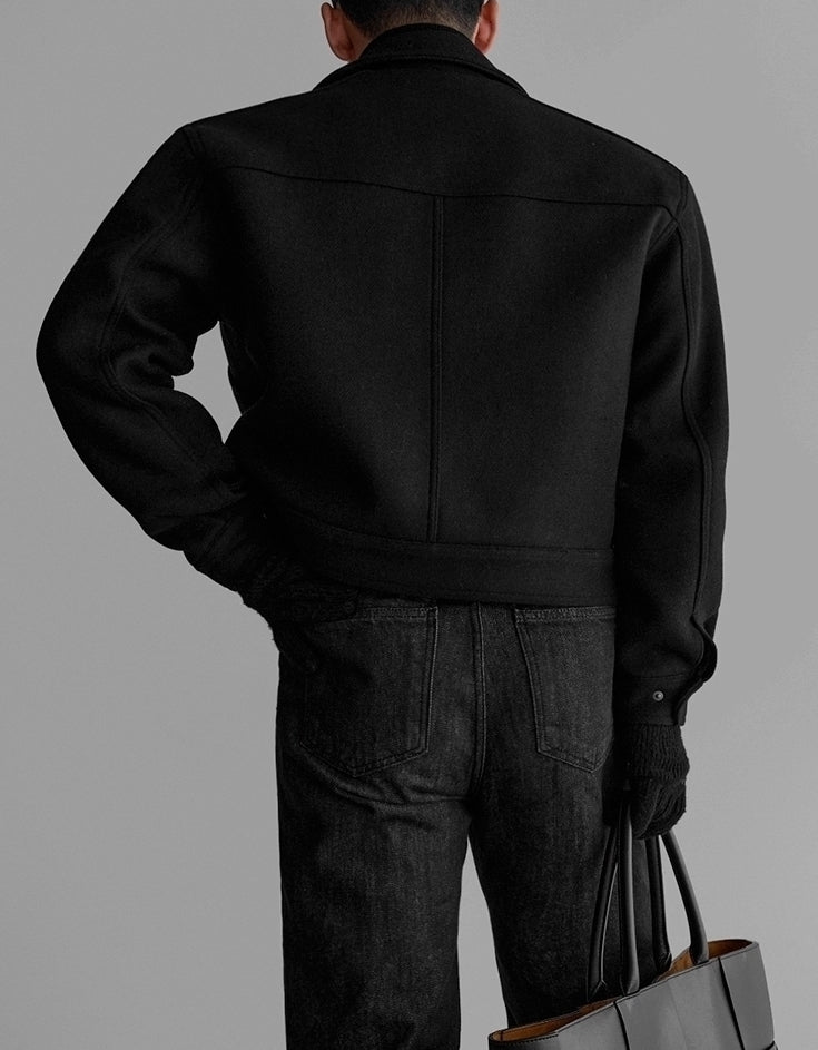 Vintage Style Short Workwear Jacket Warm Thickened
