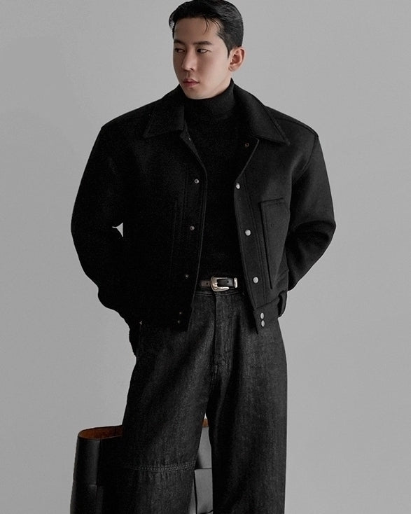 Vintage Style Short Workwear Jacket Warm Thickened