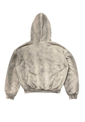 Grey Washed Zip Hoodie