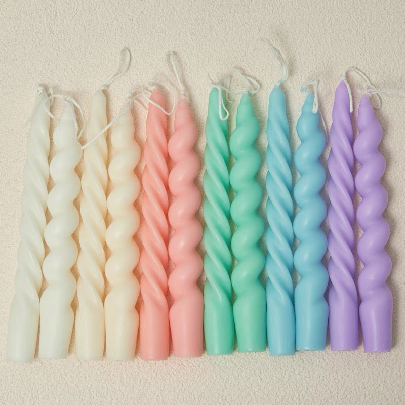 2 pc Spiral Candles