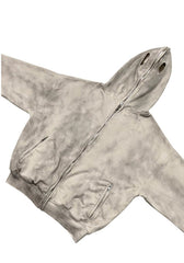 Grey Washed Zip Hoodie