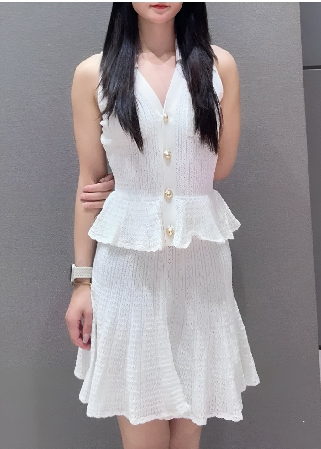 Black Peplum Waist Dress