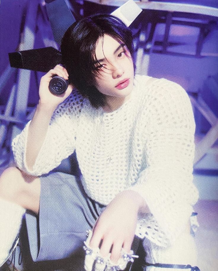 White Hollowed Fishnet Sweater