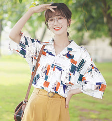 Abstract Flower Lines Shirt
