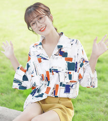Abstract Flower Lines Shirt