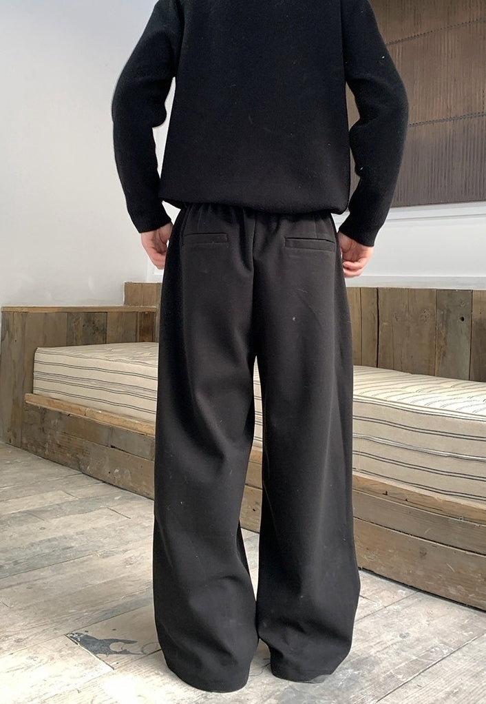 Adjustable Waist Korean Style Relaxed Dress Trousers