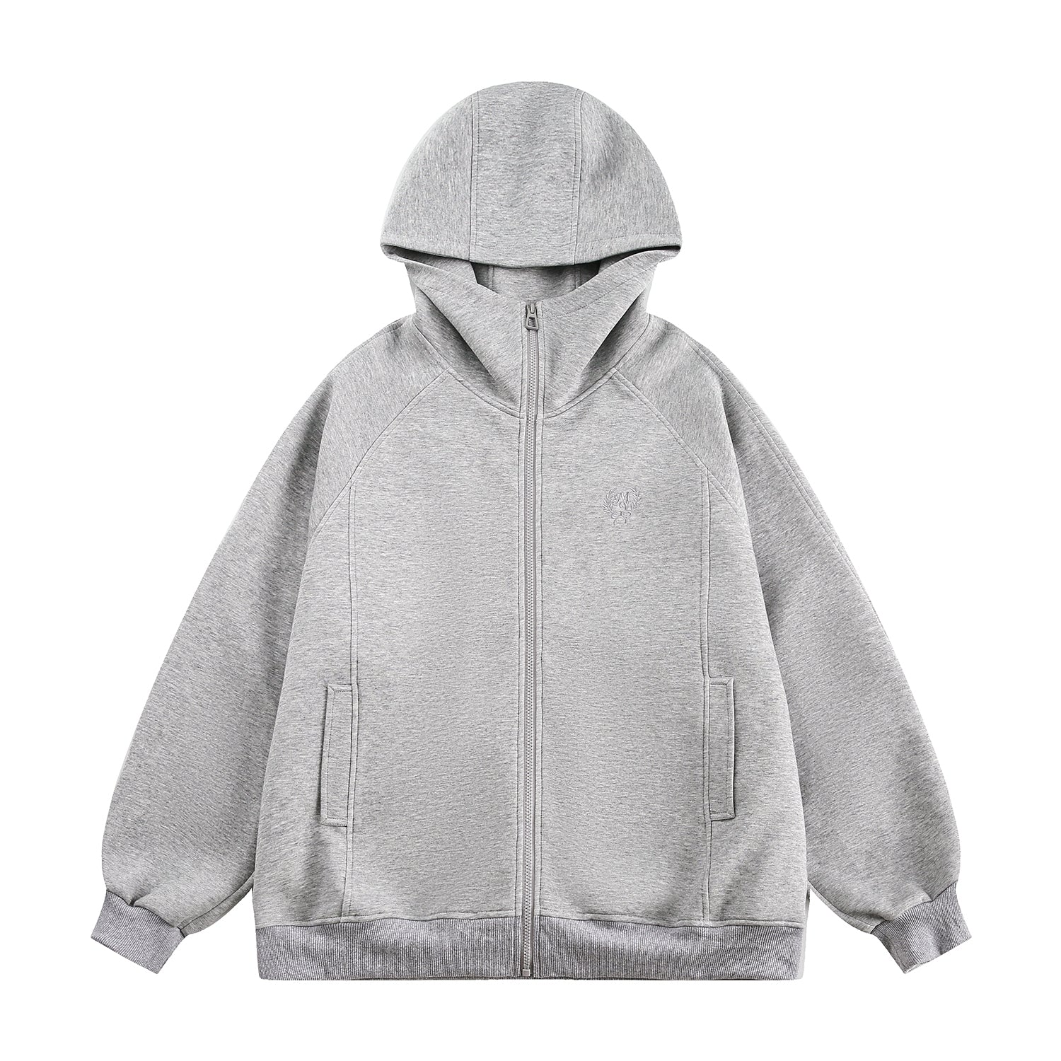 Airy Oversized Zip Up Sweatshirt Jacket