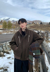 Deconstructed Puffer Jacket Warm Short Winter Coat