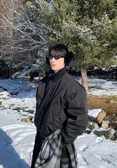 American Short Flight Jacket Stand Collar Winter Coat