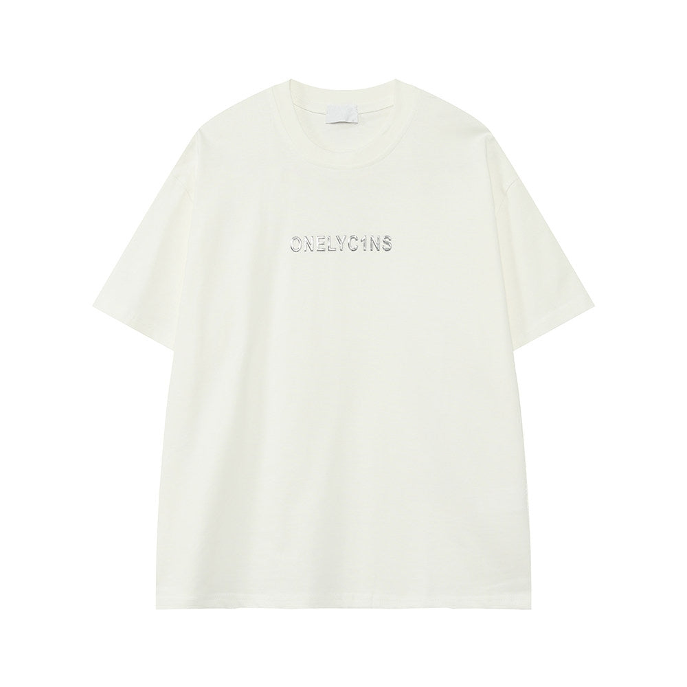 Street Style Letter Print Crewneck Short Sleeve T Shirt