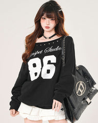 Asymmetric Sunset Sweatshirt