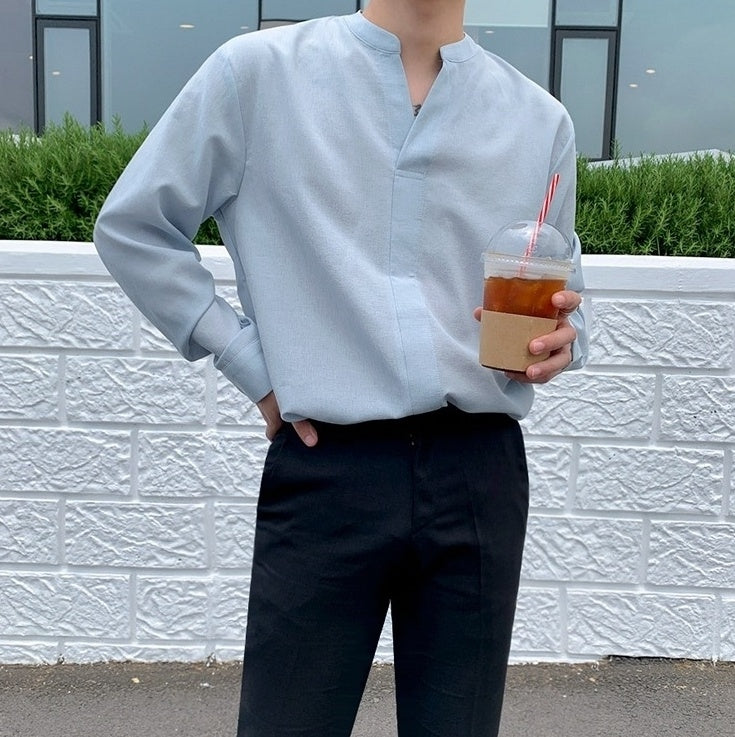 Autumn Casual Linen Long Sleeve Shirt